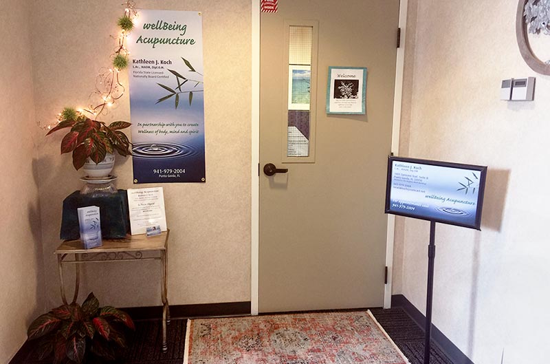 a picture of the entrance to the wellBeing Acupuncture practice, Punta Gorda, FL